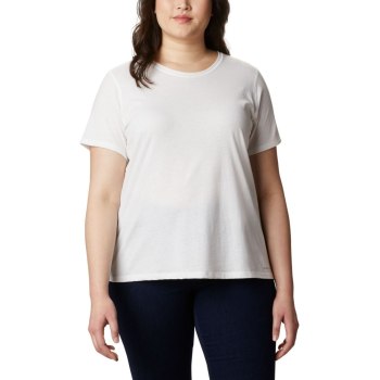 Dámské Tričko Columbia Solar Shield Short Sleeve Plus Size Bílé WRSEXM203